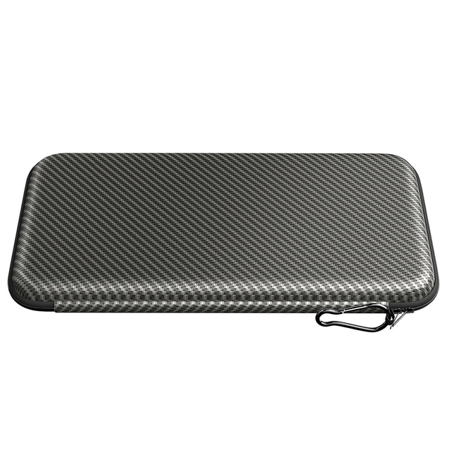 Premium Golf Glove Holder Case - Keeps Gloves Dry & Shaped, Carbon Fiber Look with Hook (Gloves Not Included).