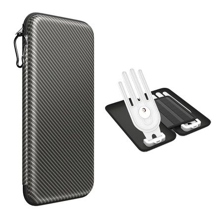 Premium Golf Glove Holder Case - Keeps Gloves Dry & Shaped, Carbon Fiber Look with Hook (Gloves Not Included).