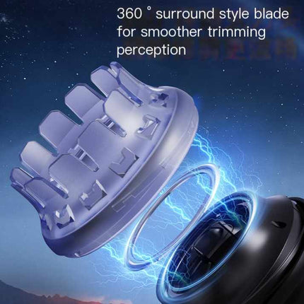 Ergonomic Cordless Hair Clipper with LCD Display - USB-C Rechargeable Head Shaver.