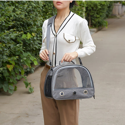 Green Portable Clear View Bird Carrier Travel Cage with Perch & Tray - Breathable Pet Bag for Parrots, Cockatiels & Small Animals.