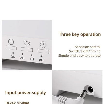 White 300ml Ultrasonic Aroma Diffuser with Cracked Light Design - Cool Mist Humidifier for Home and Office.