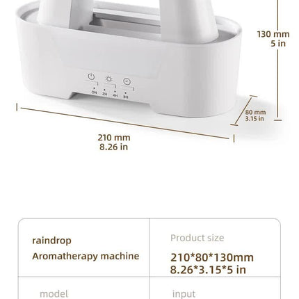 White 300ml Ultrasonic Aroma Diffuser with Cracked Light Design - Cool Mist Humidifier for Home and Office.