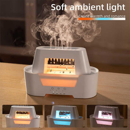 Black 300ml Ultrasonic Aroma Diffuser with Cracked Light Design - Cool Mist Humidifier for Home and Office.