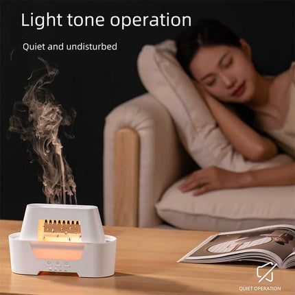 Black 300ml Ultrasonic Aroma Diffuser with Cracked Light Design - Cool Mist Humidifier for Home and Office.