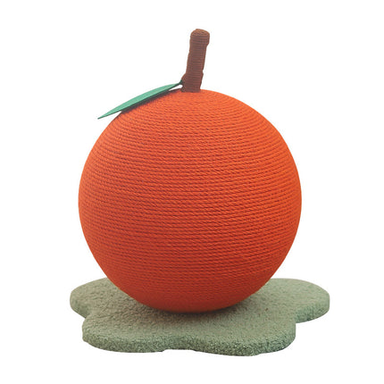 Adorable Orange-Shaped Cat Scratcher - Durable Sisal & Soft Base (Large size: 30x30x33cm).