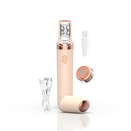 Pink 2-in-1 Mini Electric Shaver and Hair Removal Device for Women.