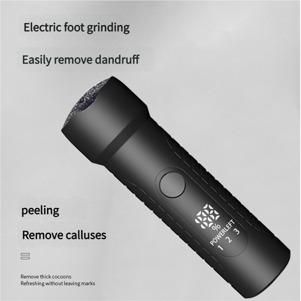 White Waterproof Electric Foot File with LED Display - Rechargeable Callus Remover.