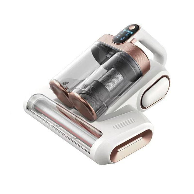 LF-LP018 White Cordless Mite Vacuum Cleaner with LED Display - Powerful 120W Cleaning.