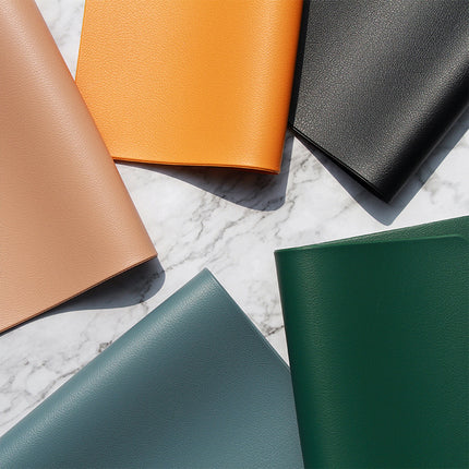 5 PCS Green Nordic Style Leather Placemat - Anti-Slip, Heat-Resistant Table Mat 30cm x 45cm.