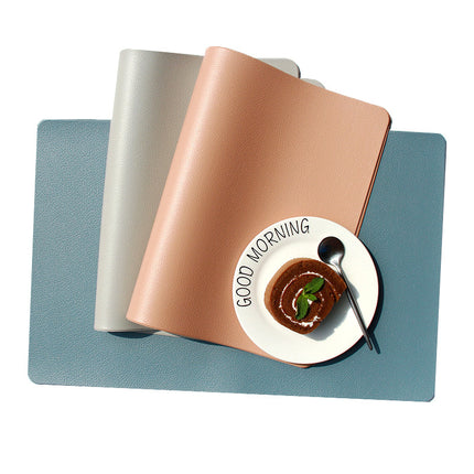 5 PCS Green Nordic Style Leather Placemat - Anti-Slip, Heat-Resistant Table Mat 30cm x 45cm.