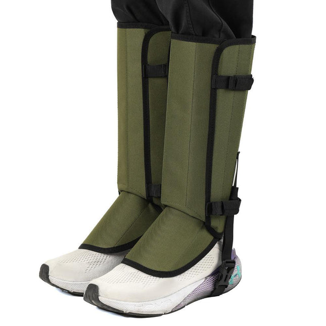 Outdoor Anti-Snake Bite Leg Guards - Hiking Camping Knee Protectors, Snow Shoe Covers, Leg Sleeves, Green.