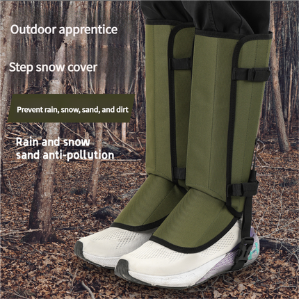 Outdoor Anti-Snake Bite Leg Guards - Hiking Camping Knee Protectors, Snow Shoe Covers, Leg Sleeves, Black.