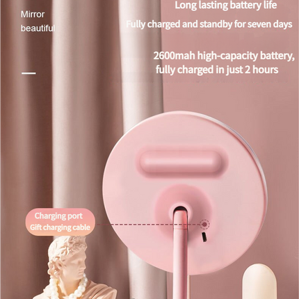 3PCS LED Makeup Mirror with Lights - Portable Tabletop Vanity Mirror, INS Style, Pink.
