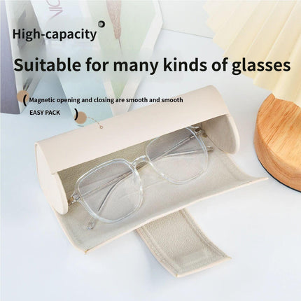 3 PCS Cute Bear PU Leather Glasses Case Large Capacity - Portable Protective Sunglasses Holder for Big Frames - Grey Eyewear Storage Box.