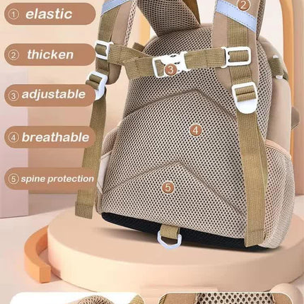 Khaki Rabbit Cute Animal  Kids Backpack - Lightweight Toddler School Bag - Soft 3D Cartoon Daypack for Kindergarten & Childcare- Boys Girls Ages 1-3.