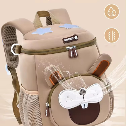 Grey Cat Cute Animal  Kids Backpack - Lightweight Toddler School Bag - Soft 3D Cartoon Daypack for Kindergarten & Childcare- Boys Girls Ages 3-6.