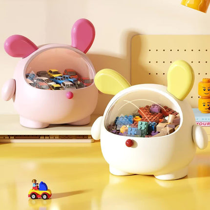 2PCS Black-Eared with polka dot sticker Cute Puppy Desktop Bin with Lid - Mini Trash Can & Storage Organiser - Kawaii Office Decor for Vanity & Home Office.