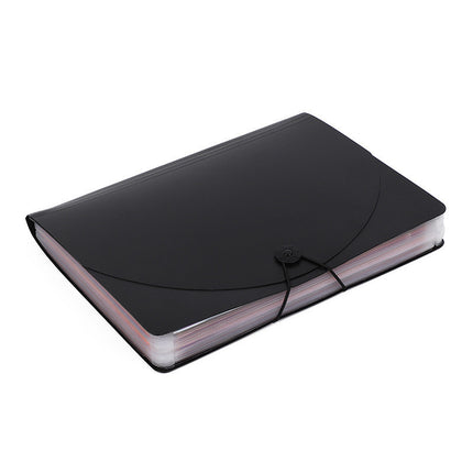 2 PCS A4 Expanding File Folder with Rainbow Interior - 13 Pockets Portable Document Organizer, Accordion Style Business and School File Bag with Elastic Cord Closure.