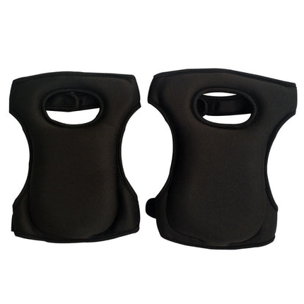 Professional Neoprene Garden Knee Pads - Adjustable Elastic Cushioned Protection for Gardening, Flooring, Housework and Outdoor Landscaping - Black 2 Pairs.