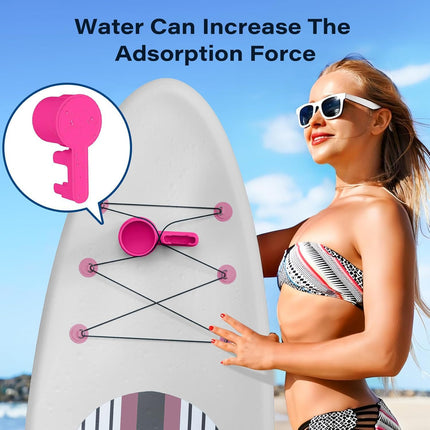 4 PCS Professional Paddle Board Cup Holder and Phone Mount - Universal SUP Kayak Beverage Station with Anti-Spill Design - Multi-Functional Water Sports Accessory for Bungee Deck Rigging.