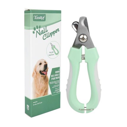 3 PCS Green Professional Pet Nail Clippers for Dogs and Cats - Sharp Stainless Steel Blades with Safety Guard and Anti-Splash Baffle - Ergonomic Non-Slip Handle for Safe and Easy Grooming.