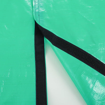 78.7 x 78.7 Inch Garden Leaf Collection Tarp with Center Hole - Waterproof PE Landscape Cleanup Mat - Heavy Duty Garden Debris Tarp for Shrub Trimming and Hedge Pruning - Green.