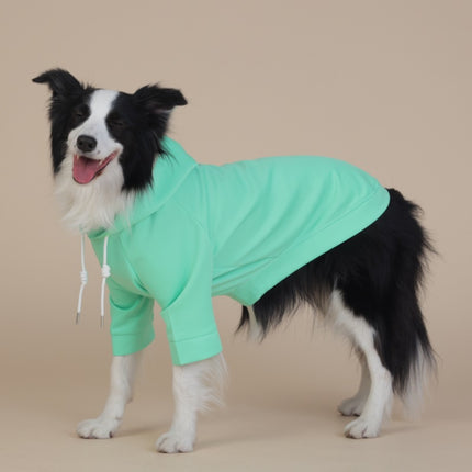 3XL Green Cute Dog Hoodie with Adjustable Drawstring - Available in Various Sizes.