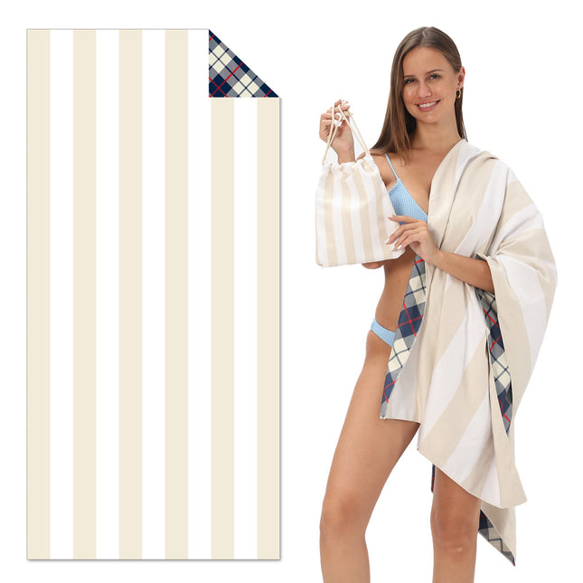 TW15 - Double-Sided Printed Beach Towel - Soft Microfiber - 100x180cm.