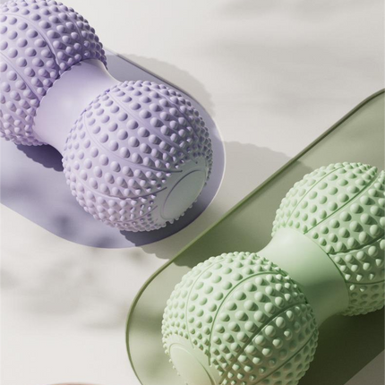 Purple 2pcs Fascia Ball Foot Arch Massager Peanut Ball for Muscle Relaxation, Deep Tissue Release, Yoga Massage 6.5*6.5*13CM.