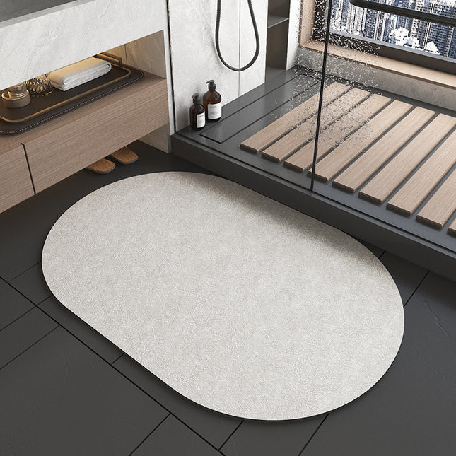 2 pcs Oval dark Beige Quick-Dry Absorbent Non-Slip Bath Rug for Bathroom, Kitchen & Entryway 40x60cm.