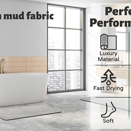 2 pcs Oval dark Beige Quick-Dry Absorbent Non-Slip Bath Rug for Bathroom, Kitchen & Entryway 40x60cm.