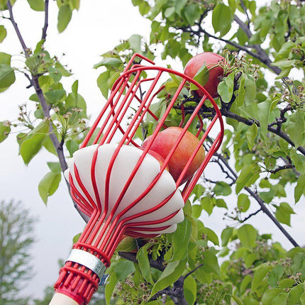 Fruit picking tool with telescopic pole - stainless steel fruit picking pole, high altitude tree fruit picking tool 4m.