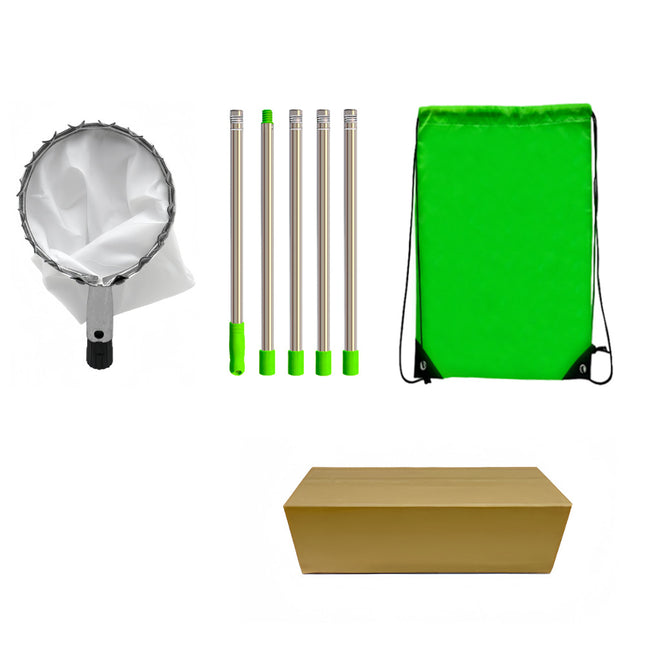 Telescoping Fruit Picker - Apple, Peach, Persimmon Harvesting Tool with Collection Bag, High Reach Fruit Catcher 2m.