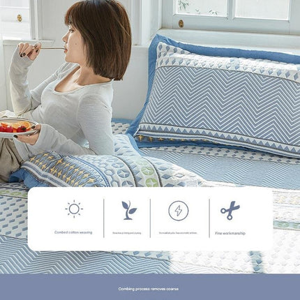 Snowflake Soft Cotton Gauze Pillowcase Set - Breathable, Non-slip, Extra Large (Pillow Core Not Included)56x80cm.