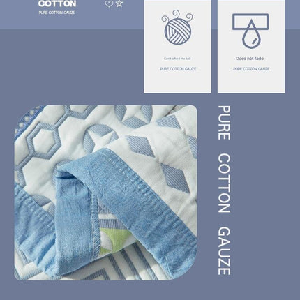 Snowflake Soft Cotton Gauze Pillowcase Set - Breathable, Non-slip, Extra Large (Pillow Core Not Included)56x80cm.