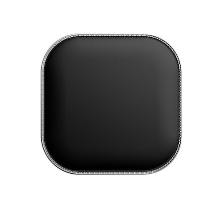 Black LED Makeup Mirror with Light - Portable Folding USB Rechargeable Compact Mirror with 3 Color Lighting.
