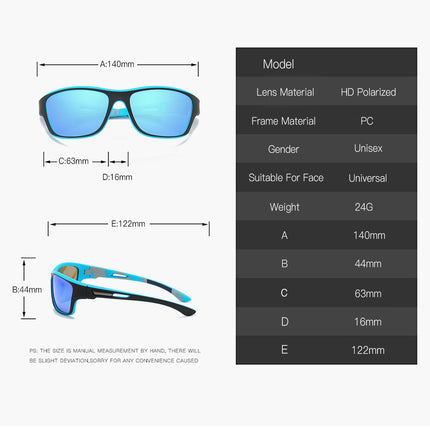 2 pcs Stylish Polarized Sports Sunglasses - UV Protection, Lightweight, Ideal for Fishing & Outdoor Activities.