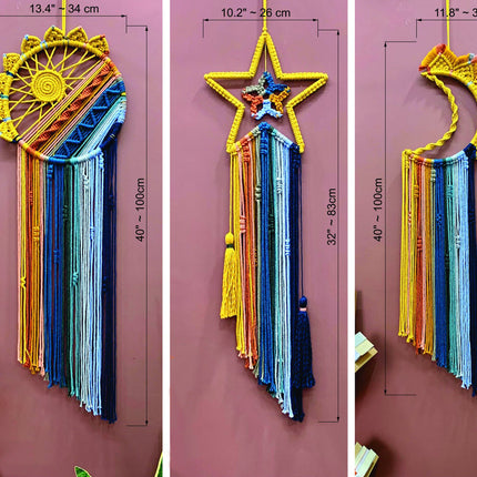 Colorful Tassel Dream Catcher - Bohemian Style Wall Decor (Sun).
