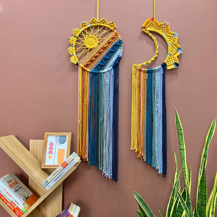 Colorful Tassel Dream Catcher - Bohemian Style Wall Decor (Sun).
