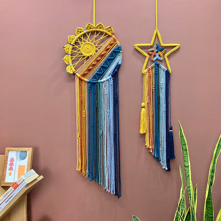Colorful Tassel Dream Catcher - Bohemian Style Wall Decor (Sun).