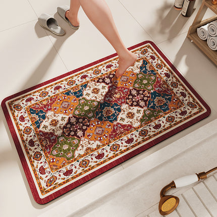 Non-Slip Diatomaceous Earth Bath Mat - Quick-Dry, Durable Toilet Rug 40x60cm.