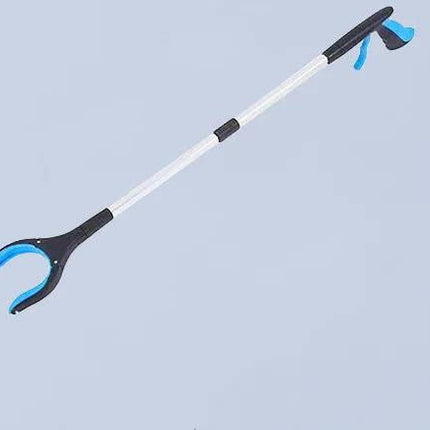 Blue Foldable Grabber Tool with Silicone Non-Slip Claws - Ideal for Litter Picking, Outdoor Use, and Household Cleaning.