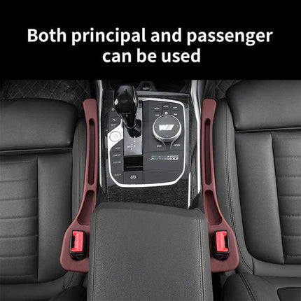Black Car Seat Gap Filler – 2 Pieces Car Interior Storage Organizer for Front Seat Seam.