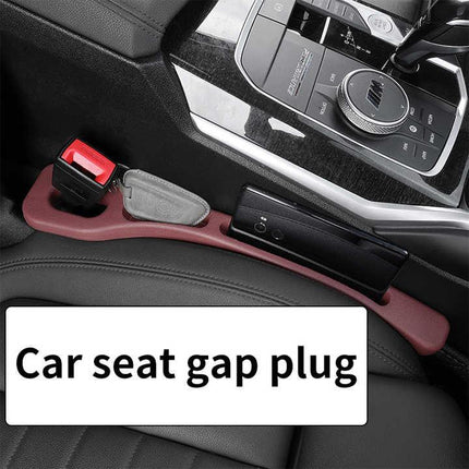 Black Car Seat Gap Filler – 2 Pieces Car Interior Storage Organizer for Front Seat Seam.