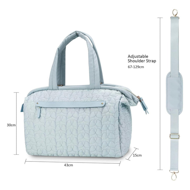 Pink Quilted Pattern Large Capacity Mummy Bag - Stylish Baby Diaper Bag for Moms, Baby Stroller Bag with Multiple Compartments.