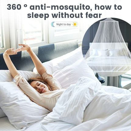 Pink Hanging Princess Bed Canopy Mosquito Net - Dome Bedding for Dorm Rooms & Bedrooms (Fits ≤1.5m Beds).
