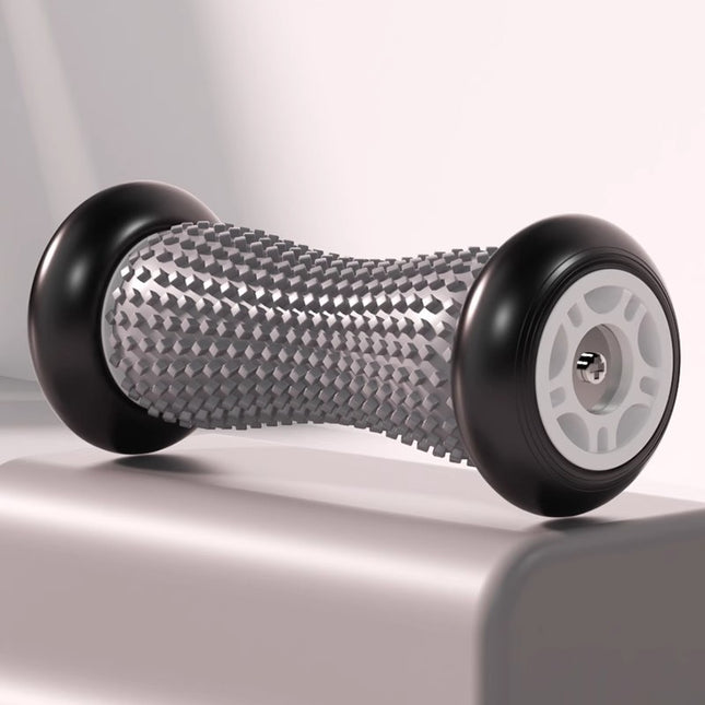 Grey And Black Foot Massage Roller - Plantar Fasciitis & Muscle Relief Tool.