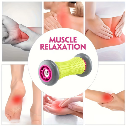 Grey And Black Foot Massage Roller - Plantar Fasciitis & Muscle Relief Tool.