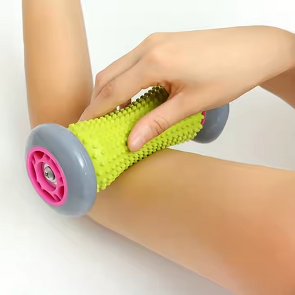 Grey And Black Foot Massage Roller - Plantar Fasciitis & Muscle Relief Tool.