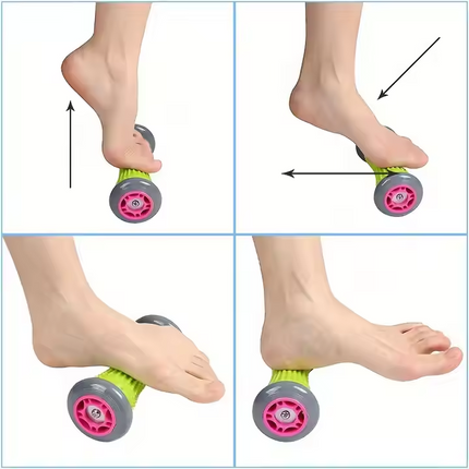 Grey And Black Foot Massage Roller - Plantar Fasciitis & Muscle Relief Tool.